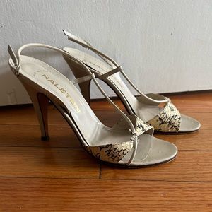 Vintage Halston strappy stilettos
